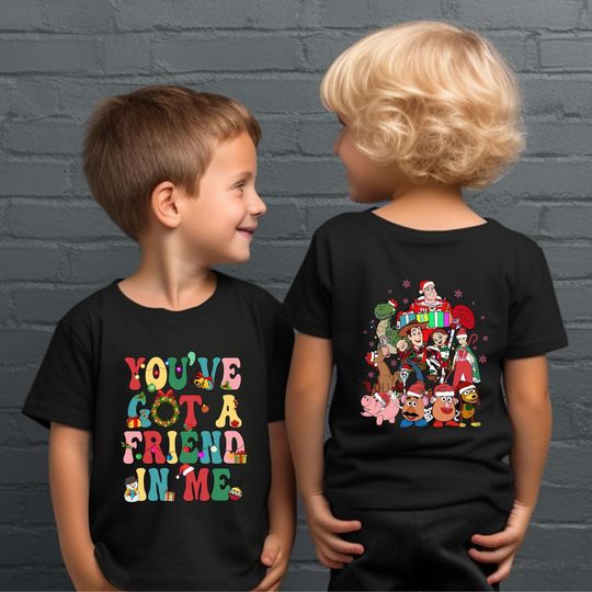 2-Sided You've Got A Friends In Me Christmas Shirt, Toy Story Movie Characters Tee, Toy Story Est 1995 Tee, Disney Toy Story T-Shirt