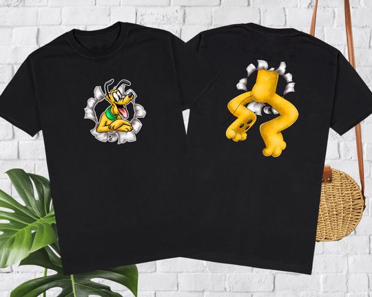 Disney Pluto 2 Sided Shirt, Disney Pluto Shirt, Disney Shirt, Disney Characters, Disney Characters Outfit