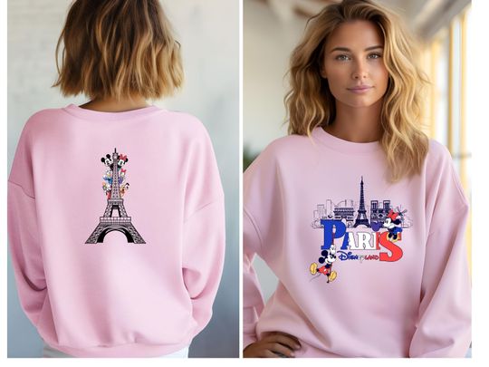 Disneyland Paris Trip Sweatshirt, Mickey and Friends  Eiffel Tower, Disneyland Paris Family Vacation Sweaters, Making Memories