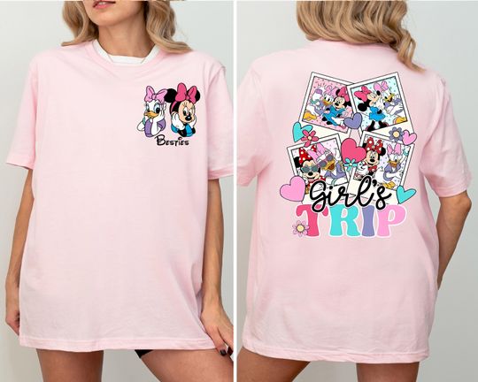 Disney Girls Trip Shirt, Minnie and Daisy Besties Shirt, Custom Best Friend Trip 2025 Shirt, Disneyland Vacation 2025 Tee, Magic Kingdom Tee
