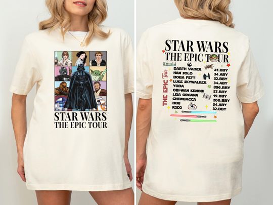 Star Wars The Epic Tour Shirt, Disney Star Wars T-Shirt, Star Wars Darth Vader Shirt, Disneyland 2025 Vacation Shirt, Anakin Skywalker Shirt