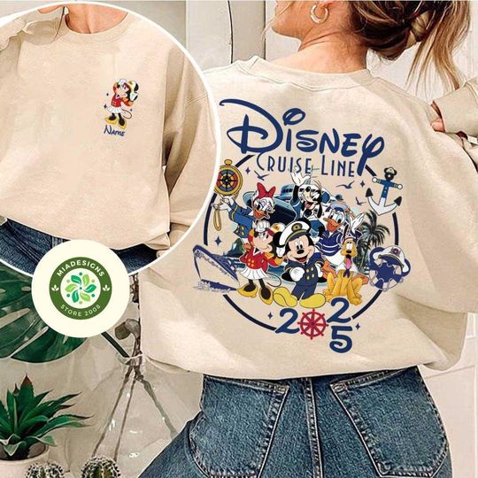 Two-sided Mickey and Friends Disney Cruise Shirt, Disney Cruise Line Family Vacation 2025, Family Cruise Trip Matching, Disney Wish Dream