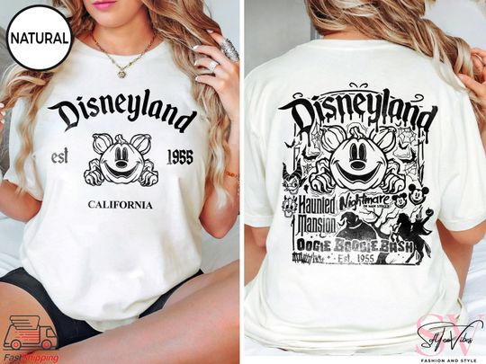 Vintage Disneyland Est 1955 Halloween Shirt, Oogie Boogie Bash Shirt, Nightmare on Main Street Shirts, Disneyland Halloween, Halloween Gift