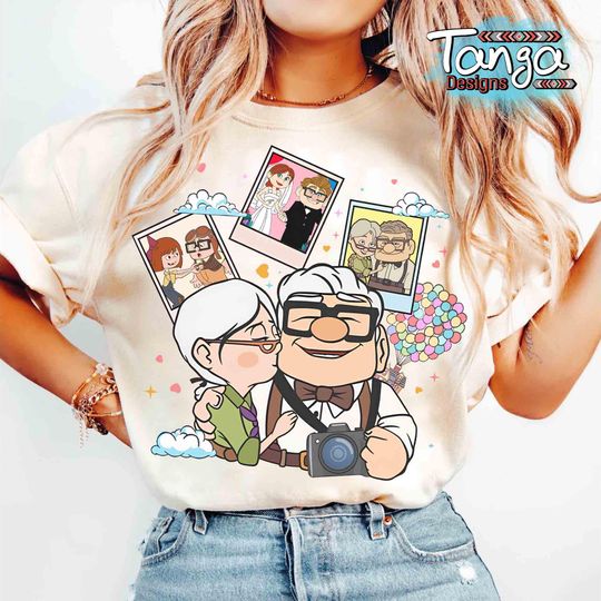 Cute Disney Pixar Up Carl & Ellie Photos T-shirt, You Are My Greatest Adventure T-shirt, Disney Couple Matching T-shirt