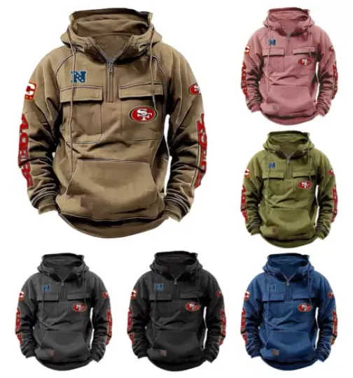 San Francisco Team Mens Cargo Hoodies