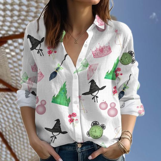 Wicked Blouse Shirt, Witches Vibes Shirt, Viral Witch Women Blouses, Broomstick Magic Wand, Wicca Lover Long Sleeve Shirt, Gift For Her