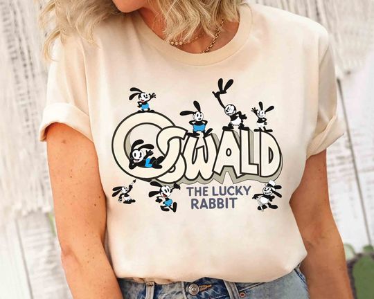 Disney Oswald The Lucky Rabbit Portrait Retro T-shirt, Disney The Lucky Rabbit 1927 T-Shirt, Disneyland T-Shirt