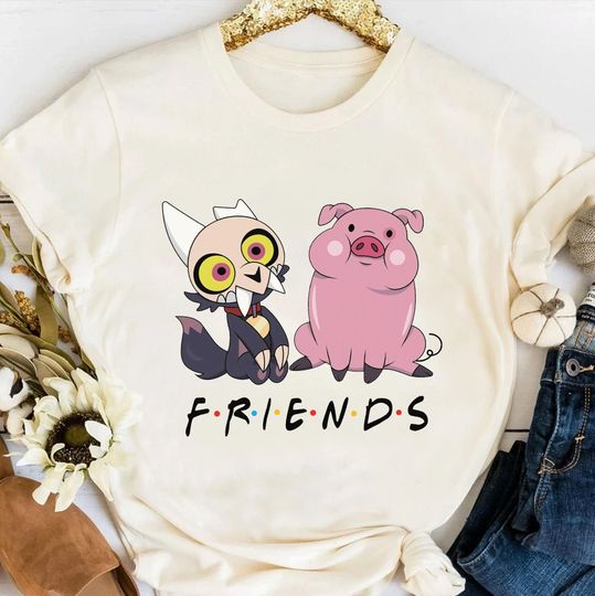 Disney Channel Gravity Falls Waddles & King The Owl House Friends T-Shirt, WDW Unisex T-Shirt