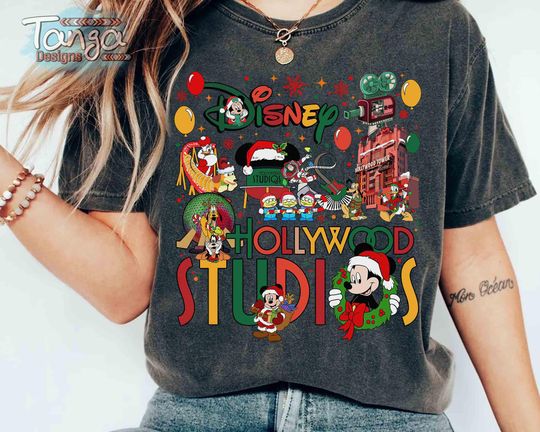 Disney Jollywood Studios Christmas T-Shirt, Christmas Hollywood Studios Jollywood Nights Party T-Shirt, Mickey and Friends T-Shirt