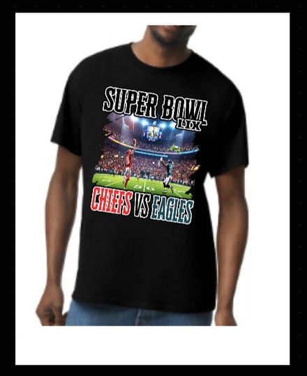 Super Bowl LIX 2025 Chiefs vs Eagles Shirt | Football Game Art | Sports Wall Art | Printable Poster | football Fan Gift