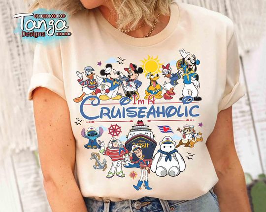 Mickey & Friends Disney Cruise T-Shirt, I'm a Cruiseaholic Family Cruise Vacation 2025 T-Shirt, Disney Toy Story Cruise T-Shirt