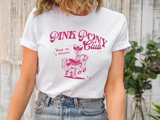 Pink Pony Club Shirt, Midwest Princess 2025 Tour Tee, Sapphic Lesbian Pride Music Shirt, Keep On Dancing, Dancing Shirt, WLW Pride Music Tee