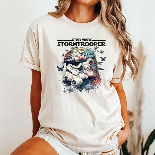 Star Wars Tropical Stormtrooper Floral Print T-Shirt, Disneyland Family T-Shirt, Disney Family T-Shirt