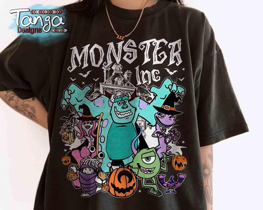 Discover Disney Monsters Inc Group Halloween T-Shirt, Mike Sulley Boo Pumpkin T-Shirt, Mickey's Not So Scary Party T-Shirt, Disneyland Family T-Shirt