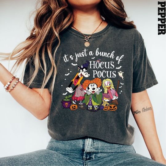 It's Just a Bunch Of Hocus Pocus T-Shirt, Disney Halloween T-Shirt, Mickey and Friends Halloween T-Shirt