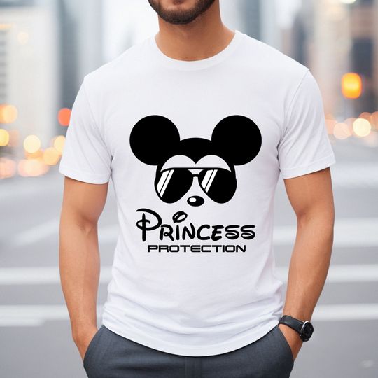 Princess Protection T-Shirt, Funny Dad T-Shirt, Mickey T-Shirt, Gift For Dad, Cool Dad T-Shirt, Mickey Princess Protection T-Shirt