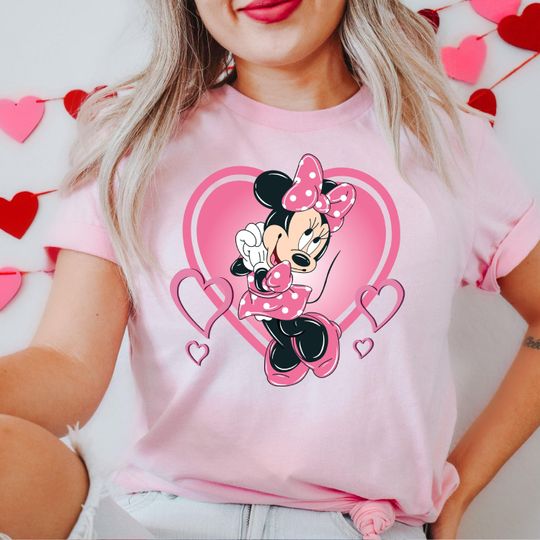 Minnie Valentines Day T-Shirt, Minnie Love T-Shirt, Minnie T-Shirt, Minnie Mouse T-Shirt, Disney Minnie T-Shirt