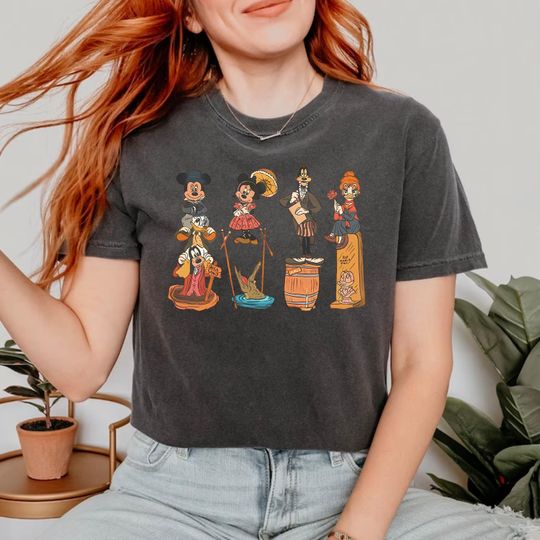 Discover Mickey Halloween T-Shirt, Disney Halloween T-Shirt, Halloween 2025 T-Shirt, Vintage Mickey Mouse And Friends T-Shirt