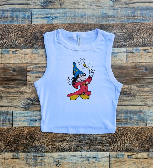 Fantasmic Crop Tank, Sorcerer Mickey, Fantasia Baby tee, Disneys Wizard Crop, Womens fantasia tank top and sweatshirt, disney land