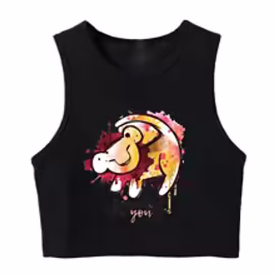 Discover Manga 90s Tank Top Hakuna Matata Tshirt Crop Top Vest Disney The Lion King T Shirt Cropped T-shirt Women Top Tees Female Clothes
