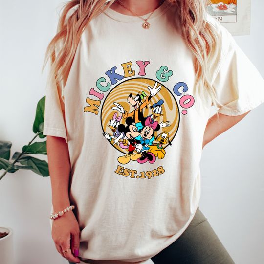 Discover Disney Mickey & Co Est 1928 T-Shirt, Mickey and Friends T-Shirt, Disney Family T-Shirt