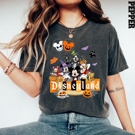 Disneyland Halloween T-Shirt, Mouse And Friends T-Shirt, Disney Halloween T-Shirt, Mickey Skeleton T-Shirt