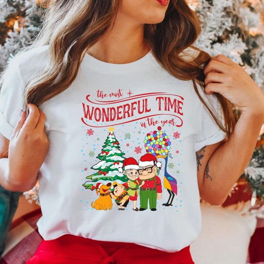 Disney UP Christmas T-Shirt, Carl And Ellie Christmas T-Shirt, The Most Wonderful Time Of The Year T-Shirt