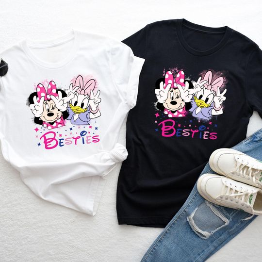 Mickey Mouse And Daisy Duck Besties T-Shirt, Disney Besties T-Shirt, Disney Trip T-Shirt