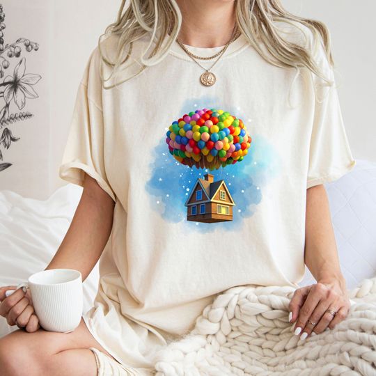 Disney Flying House T-Shirt, Flaying Balloon House T-Shirt, Disney Up T-Shirt, Cute T-Shirt