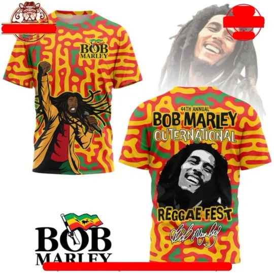 Bob Marley 44th Annual Outernational Reggae Fest 2025 Shirt 3D Tshirt