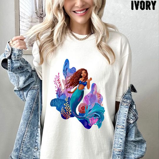 Discover Disney Mermaid T-Shirt, Disney Princess Ariel T-Shirt, Princess T-Shirt, Disney Mermaid T-Shirt, Disney Princesses T-Shirt