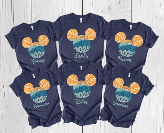 Personalized Disney Cruise 2025 T-Shirt, Disney Family Cruise 2025 T-Shirt, 2025 Disney Family Cruise T-Shirt