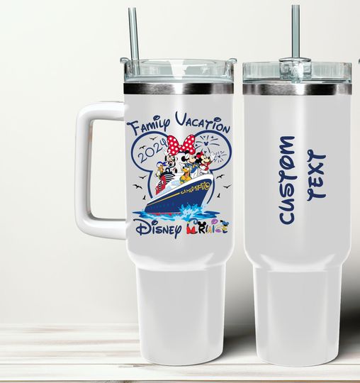Disney 40 oz Handle Family Tumbler 2024 ,Disney Family Trip 2024 Tumbler,Disney Cruise Trip Tumbler , Disney Family Vacation 2024 Tumbler