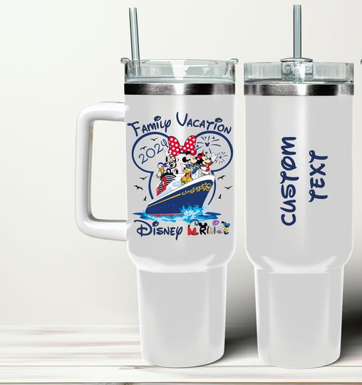 Disney 40 oz Handle Family Tumbler 2024 ,Disney Family Trip 2024 Tumbler,Disney Cruise Trip Tumbler , Disney Family Vacation 2024 Tumbler