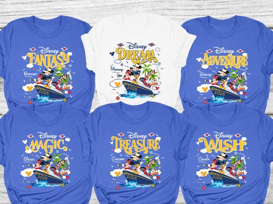 Custom Disney Cruise 2025 Shirts, Family Matching Shirt, Disney Shirt, Personalized Disney Cruise Tee, Family Vacation, Disney Family Shirts