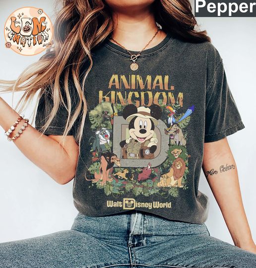 Disney Animal Kingdom Mickey Safari Shirt, Vintage Animal Kingdom Shirt, Disney Safari Trip Shirt, Disneyworld Shirts