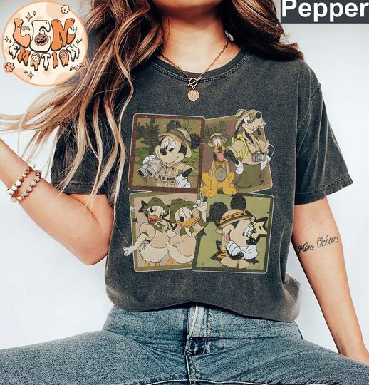 Retro Disney Animal Kingdom Mickey and Friends Shirt, Disney Wil Tee, Vintage Safari Mode Shirt, Disney Family Trip Shirt