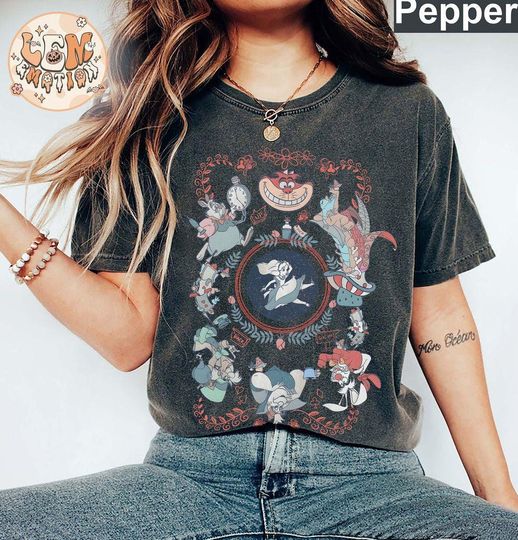 Retro Alice in Wonderland Comfort Colors Shirt, Disney Princess Alice Shirt, Vintage 90s Disneyland Shirt, Disney Adventures in Wonderland