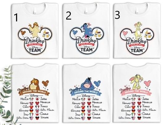 Disney Winnie The Pooh Drinking Team Matching Shirt, Epcot Drinking Around The World Shirt, Food and Wine Festival Tee, Disney Vacation Tee