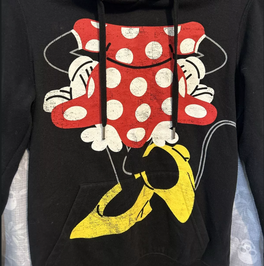 Disney Parks Kid’s Minnie Mouse Hoodie w/ Ears & Dress Print Size