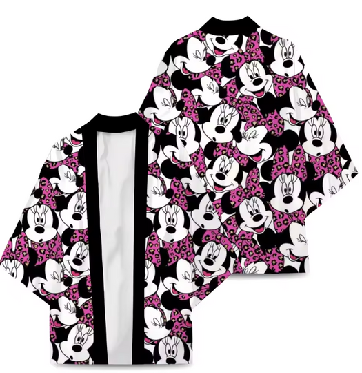 Minnie Mouse Chiffon Kimono | Disney Shirt | Cartoon Kimono