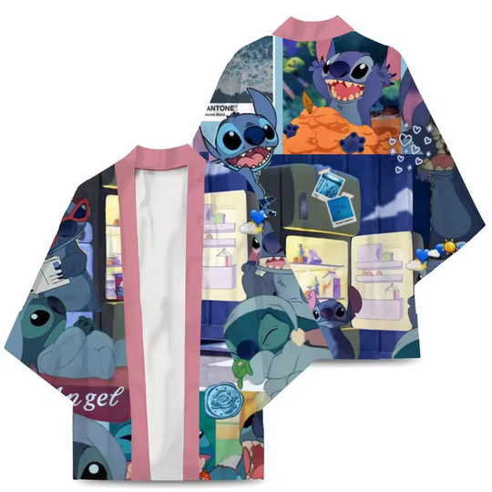 Stitch Chiffon Kimono | Disney Shirt | Cartoon Kimono