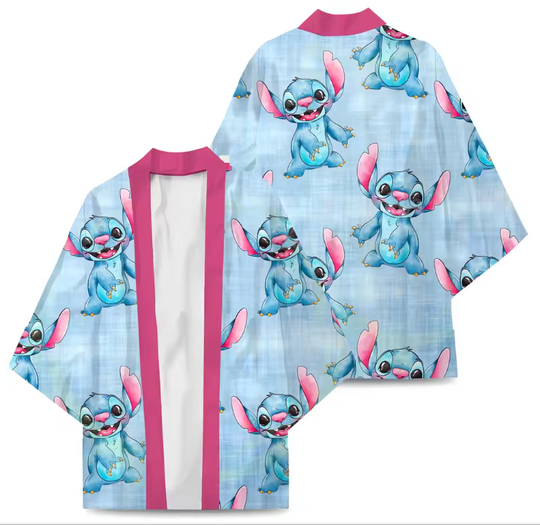 Stitch Chiffon Kimono | Disney Shirt | Cartoon Kimono