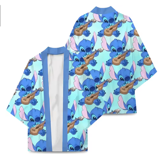 Stitch Chiffon Kimono | Disney Shirt | Cartoon Kimono