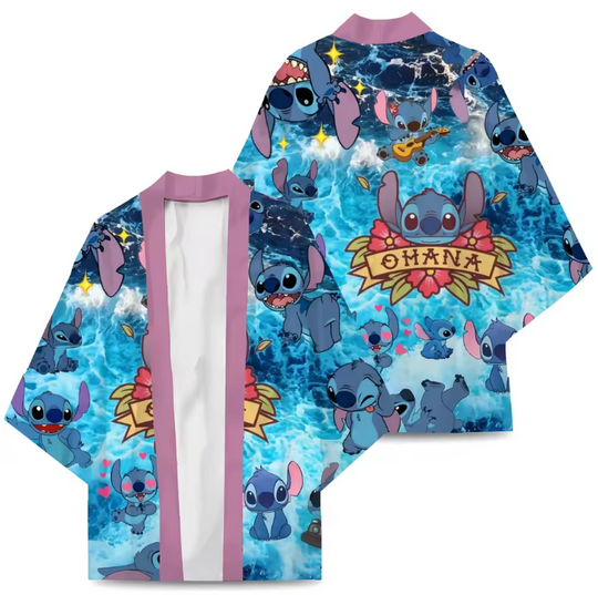 Stitch Chiffon Kimono | Disney Shirt | Cartoon Kimono