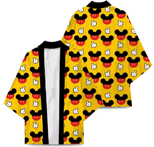 Mickey Chiffon Kimono | Disney Shirt | Cartoon Kimono