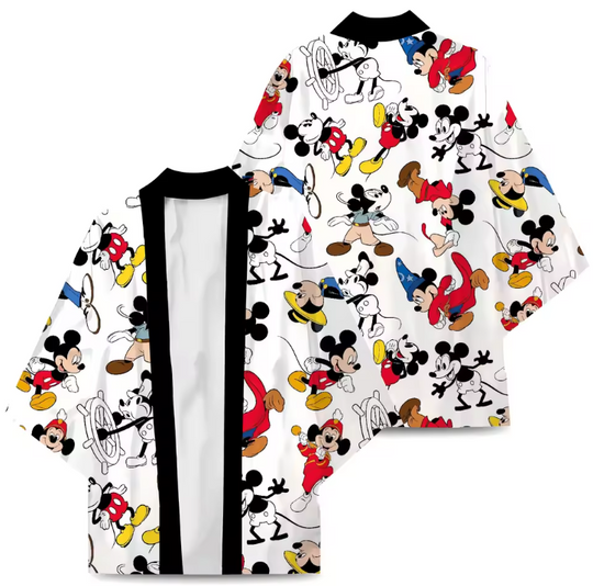 Minnie Mouse Chiffon Kimono | Disney Shirt | Cartoon Kimono