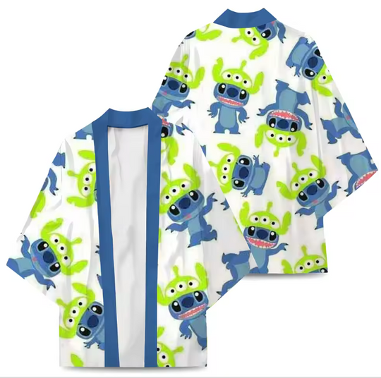 Stitch Chiffon Kimono | Disney Shirt | Cartoon Kimono