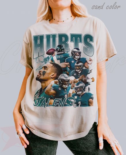 Jalen Hurts T Shirt, Football shirt, Classic Jalen Hurts 90s Graphic Tee, Jalen Hurts Vintage Style, Gift, Jalen Hurts Retro Style Light