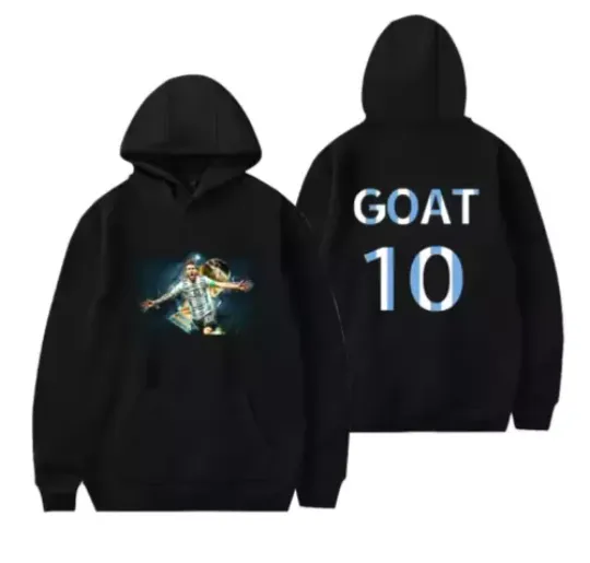 Messi Goat 10 Champions Argentina Sports Pullover Hoodie